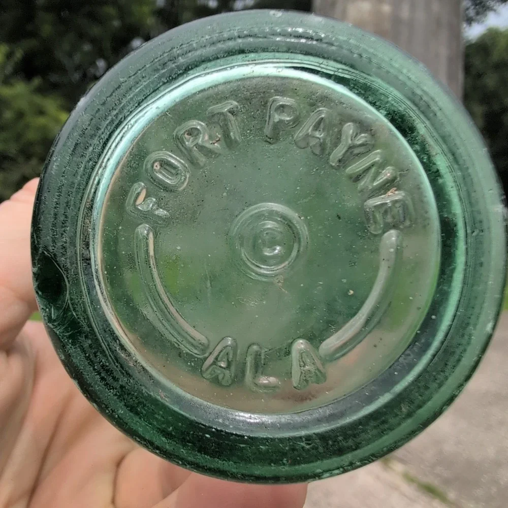 Vtg Coca-Cola Fort Payne Alabama Green Hobbleskirt Coke Bottle VG+
